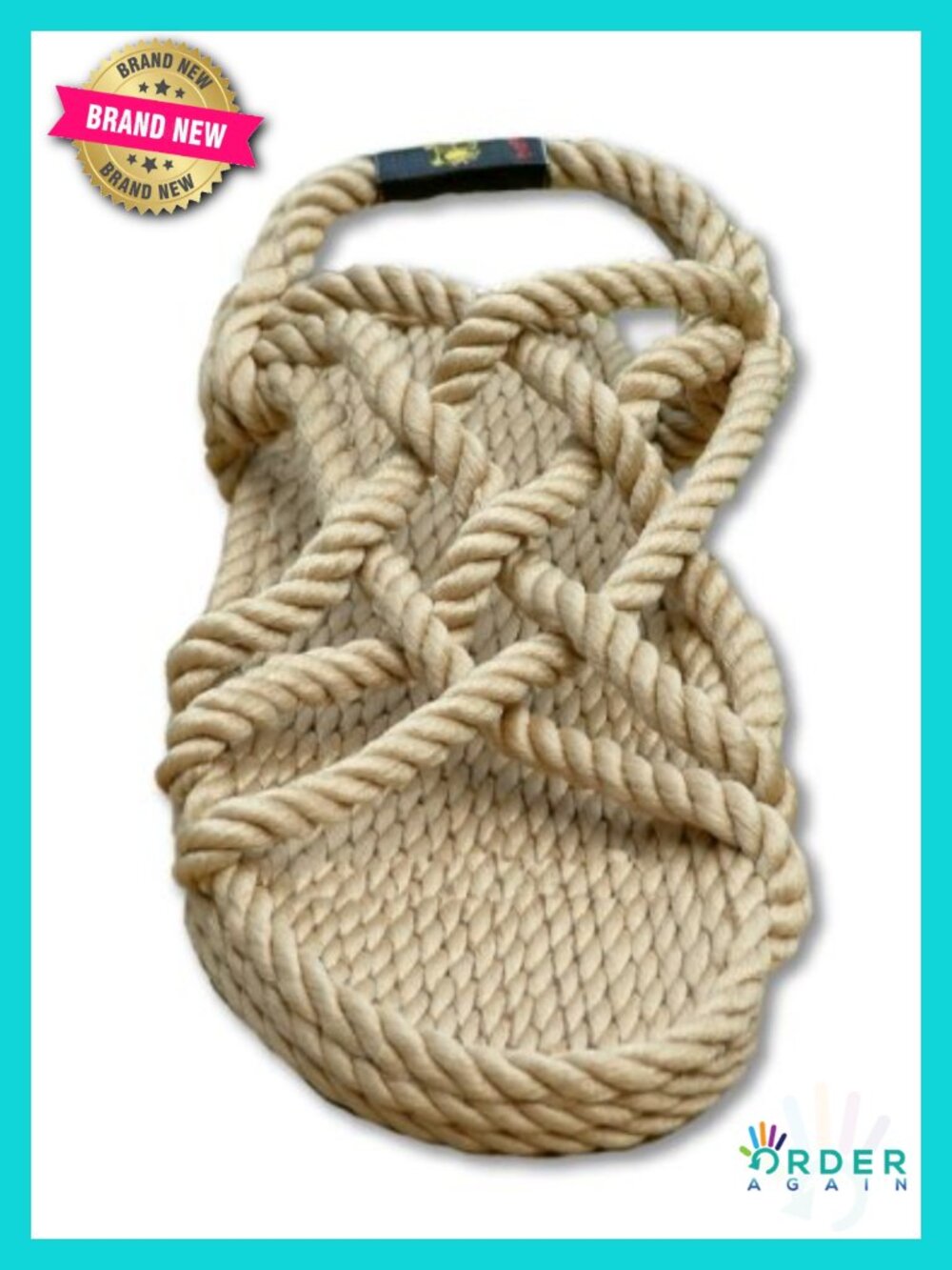 Handmade Unisex Jesus Rope Sandals - Adjustable Backstrap